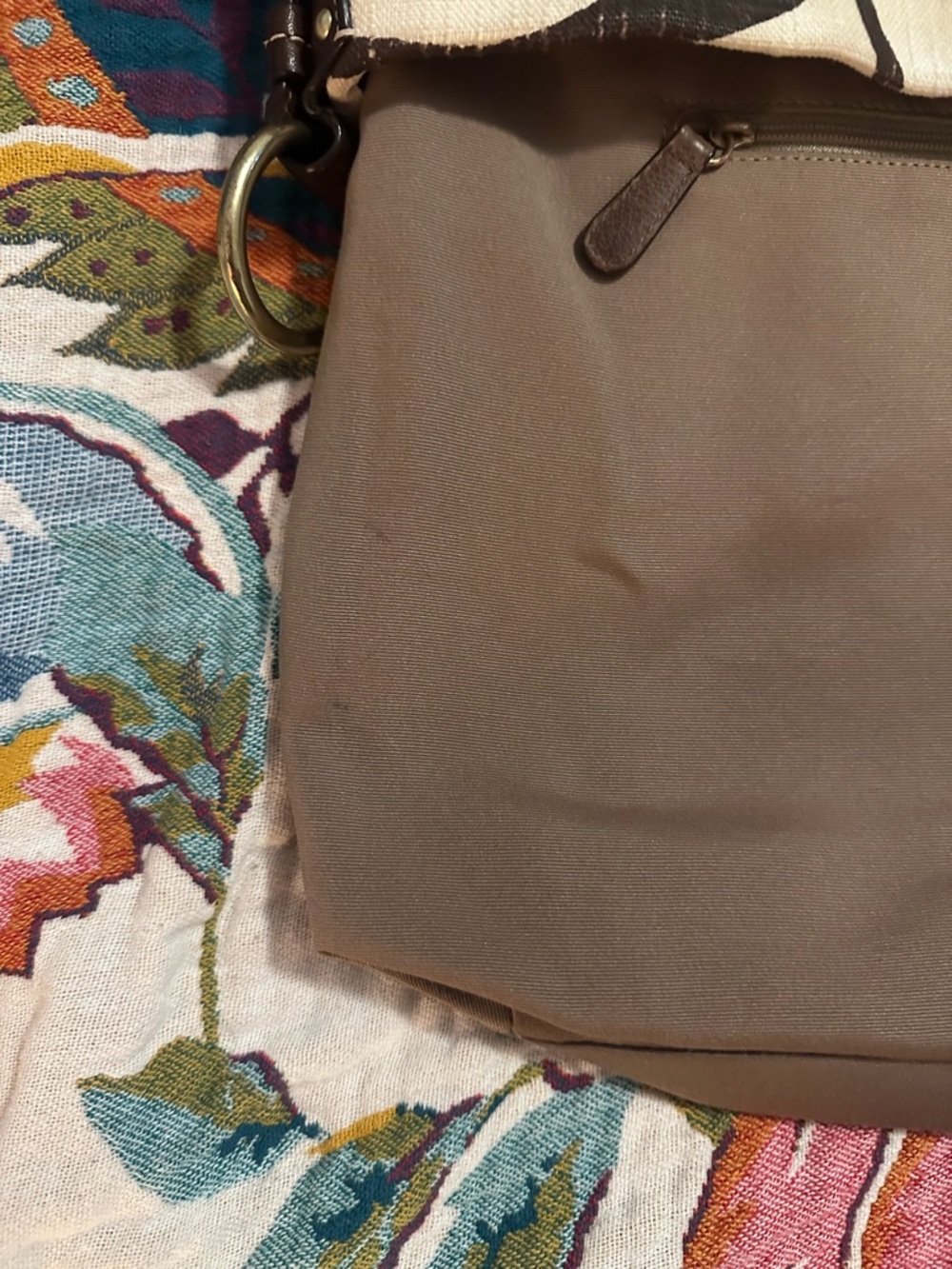 Vintage Coach Carly LARGE Beige and Brown Leather Trim Canvas Shoulder Bag Y2K - Picture 15 of 16